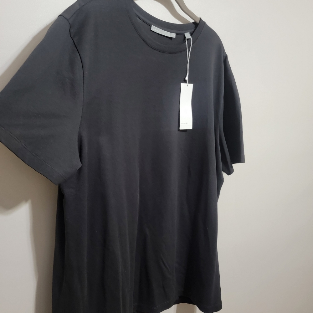 NWT Vince Men's Distressed Crew Neck Short Sleeve Tee Black Size Extra Large - Picture 8 of 8